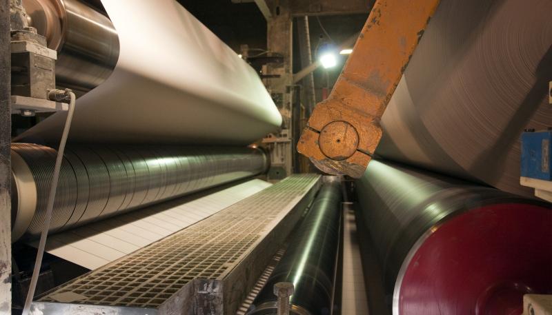 Paper Mill Image Production Wheel Close Up