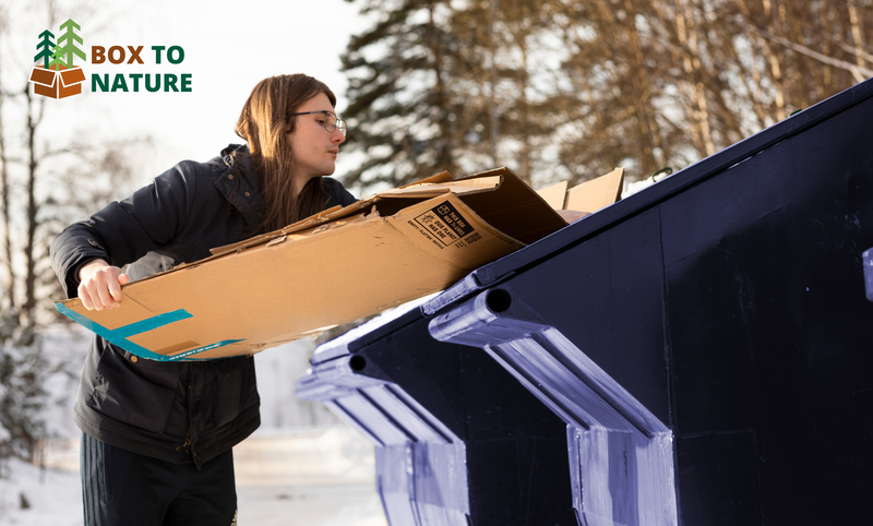 man recycling