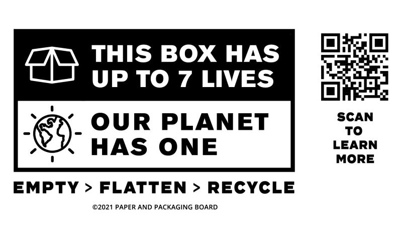 Box to Nature Mark reads "This box has up to 7 lives. Our planet has one."