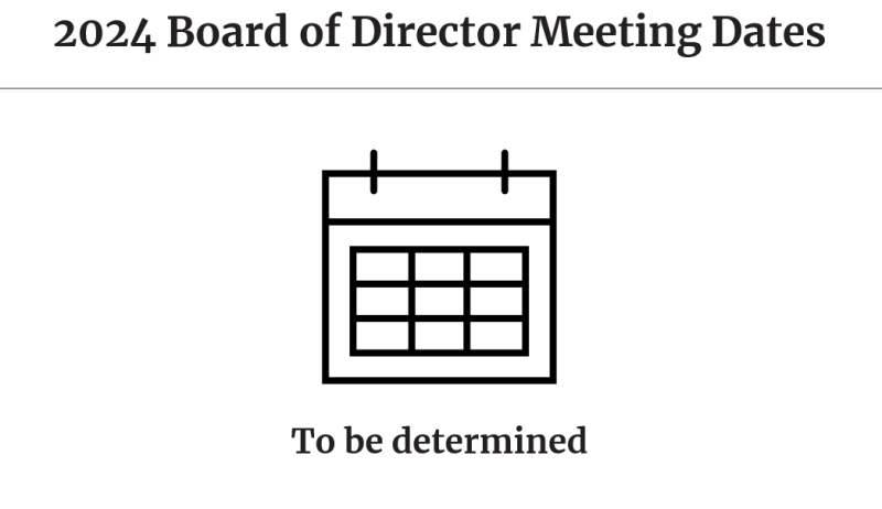 2024 Board of Director Meetings